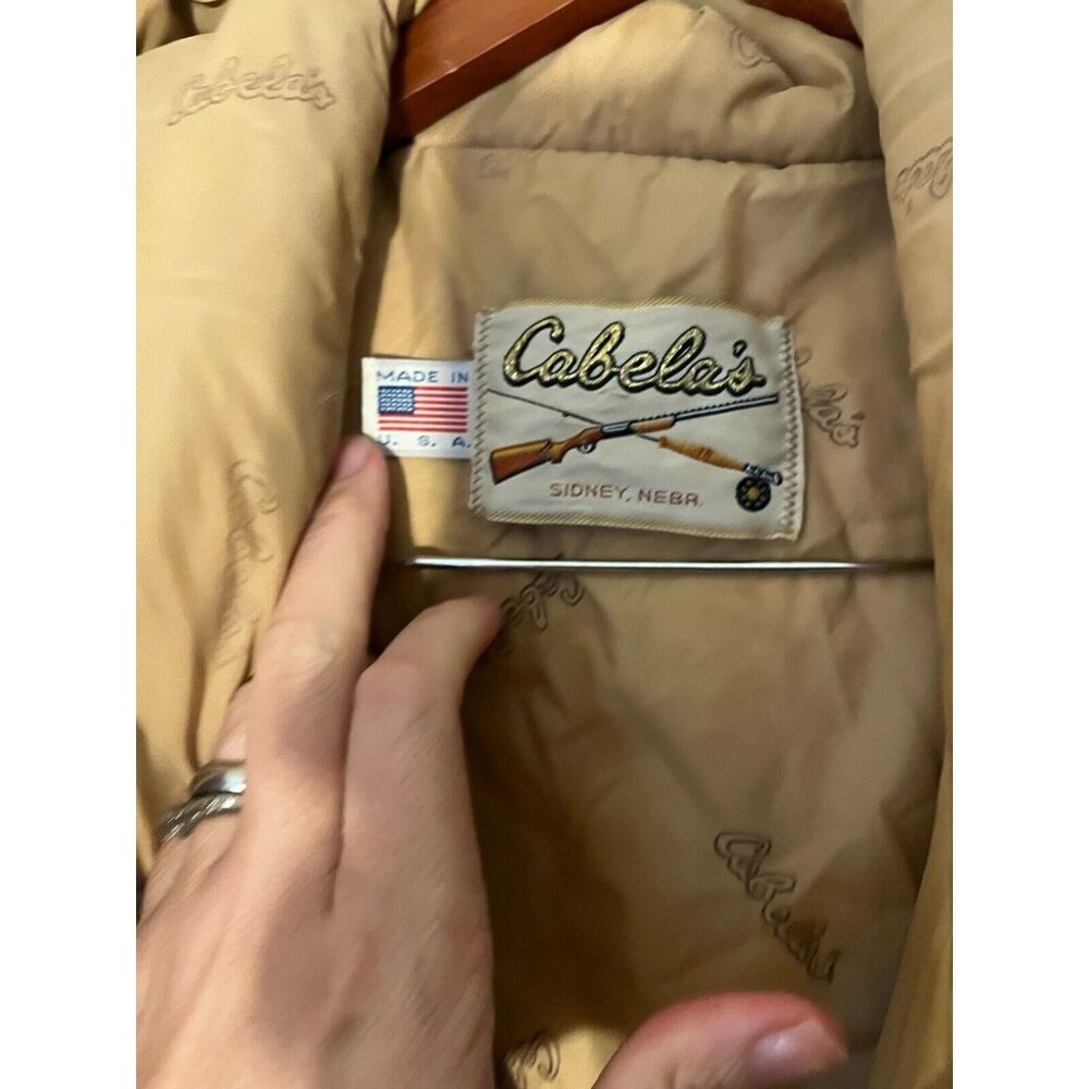 VTG Cabelas Men's Gore-Tex Camo Camouflage Frogskin Hooded Jacket Coat Sz XL - Picture 3 of 7